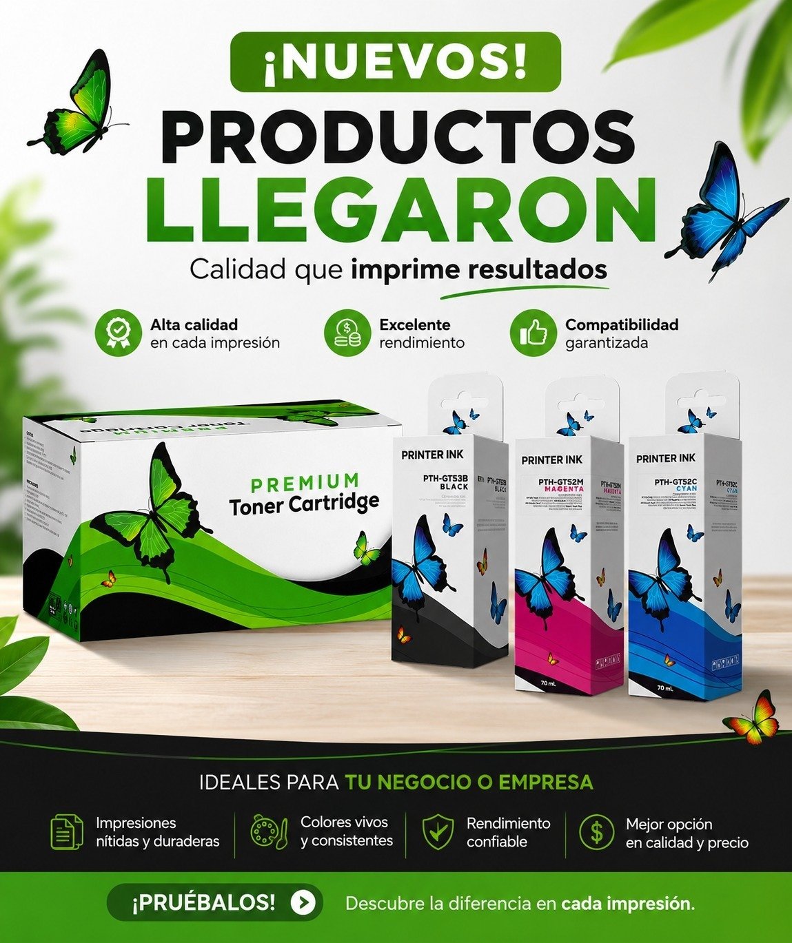Promoción Nuevos Productos Toner y Tintas